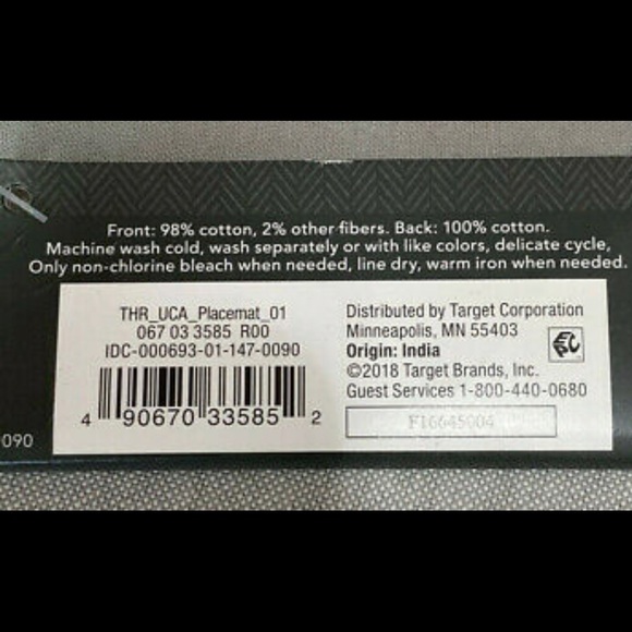 19"x14" Stripe Placemat Gray - Threshold™ - Picture 3 of 4